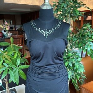 💖 Dex Dress Size Medium with some stretch mesh panel neckline & rhinestones